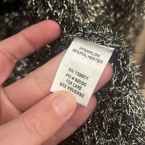 Zero Degrees Celsius Metallic Cardigan Sweater Size Small - Picture 7 of 9